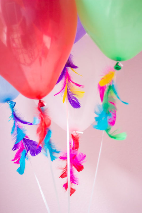 Globos plumas 