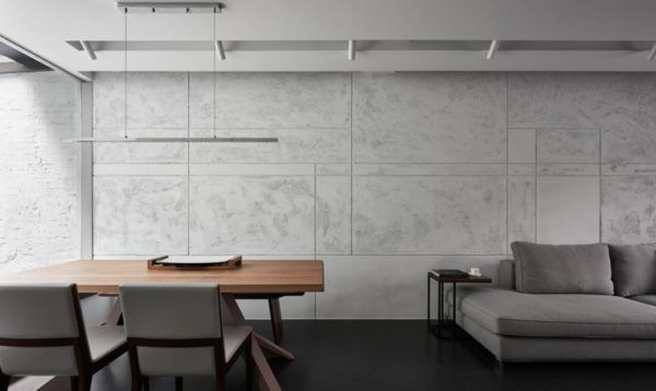 Pared simil piedra chimenea blanca 