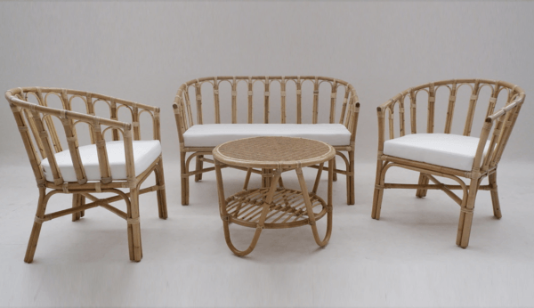 Mesas de centro y auxiliares del catálogo de muebles El Corte Inglés Redonda Ratán Nasau