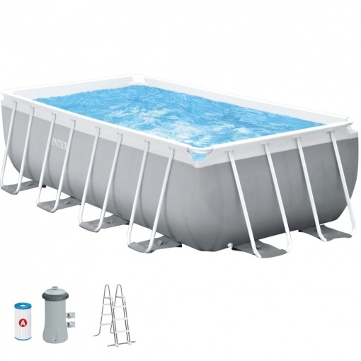 Catálogo de piscinas Carrefour - Verano Rectangular Con Depuradora Prism Frame Intex